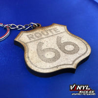 Llavero Madera Route 66 - Vinyl Race