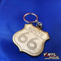 Llavero Madera Route 66 - Vinyl Race