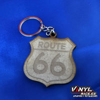 Llavero Madera Route 66 - Vinyl Race