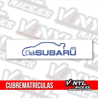 Cubre Matrículas Club Subaru-Clubs y más-VinylRace.es
