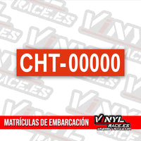 Matrícula Embarcación (ROJA confinado)
