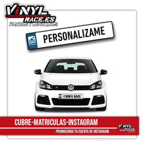 Cubre Matrículas Personalizado Instagram-Body Shop-VinylRace.es
