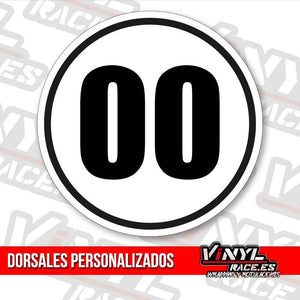 Dorsal Circular Blanco x 2 Uds-Body Shop-VinylRace.es