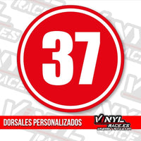 Dorsal Circular Rojo x 2 Uds-Body Shop-VinylRace.es