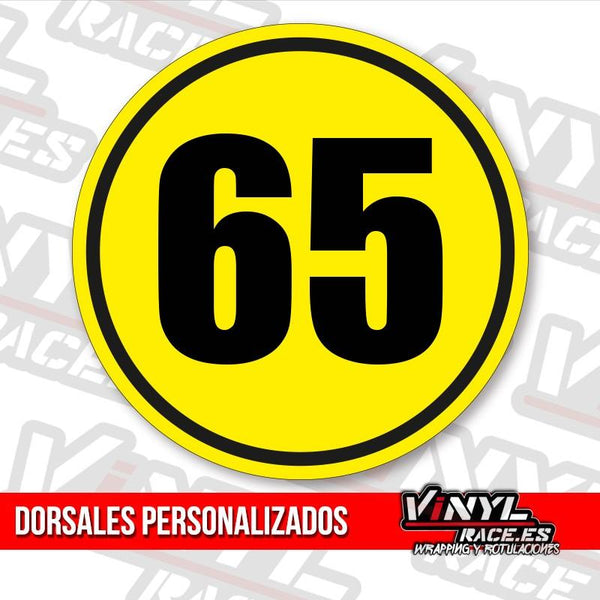Dorsal Circular Amarillo x 2 Uds-Body Shop-VinylRace.es