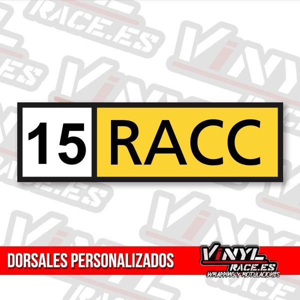 Dorsal RACC Rectangular x 2 Uds-Body Shop-VinylRace.es