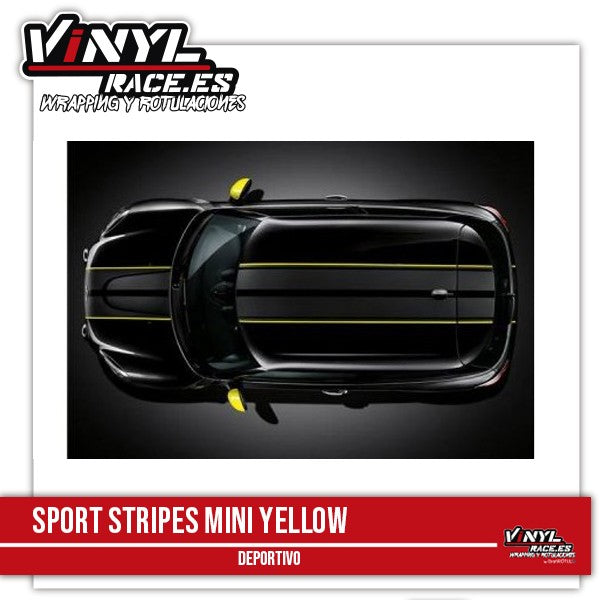 Sport Stripes MINI Yellow-Body Shop-VinylRace.es