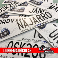 Cubre Matrículas Personalizado-Body Shop-VinylRace.es
