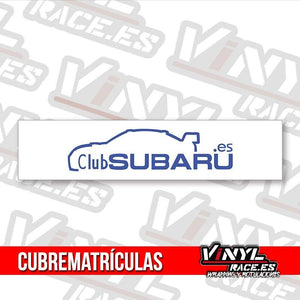 Cubre Matrículas Club Subaru-Clubs y más-VinylRace.es