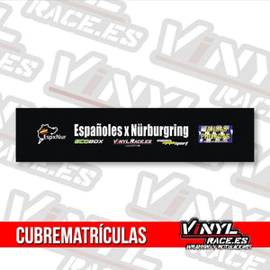 Cubre Matrículas Españoles por Nürburgring-Body Shop-VinylRace.es