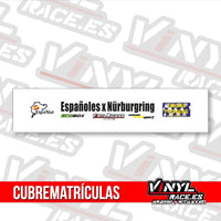 Cubre Matrículas Españoles por Nürburgring-Body Shop-VinylRace.es
