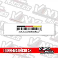 Cubre Matrículas Made In Germany-Body Shop-VinylRace.es