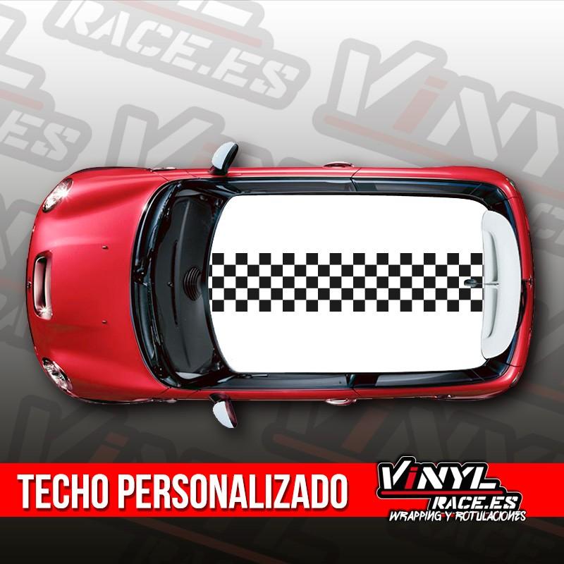 Kit Techo Franja Bandera Cuadros-Body Shop-VinylRace.es