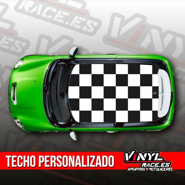 Kit Techo Bandera Cuadros-Body Shop-VinylRace.es